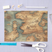 kaart Treasures Antiek Decoupage Paper Tissuepapier (Craft)