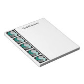 Kaart Trick Quilt Block Border Note Pad Notitieblok (Schuin)