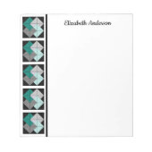 Kaart Trick Quilt Block Border Note Pad Notitieblok (Voorkant)