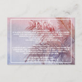 Kaart Tropical Sunset Wedding Details Enclosure (Voorkant)