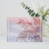 Kaart Tropical Sunset Wedding Details Enclosure (Staand voorkant)