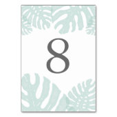 Kaart  Tropics Table Number (Voorkant)