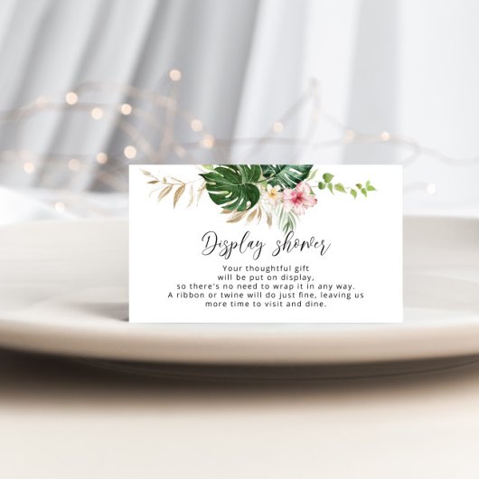 Kaart Tropische florale Display douche Enclosure