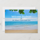 Kaart Tropische Ocean Welcome Students Message (Voorkant)