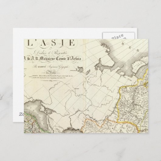 Kaart Turkije, Rusland en Azië (Voorkant / Achterkant)