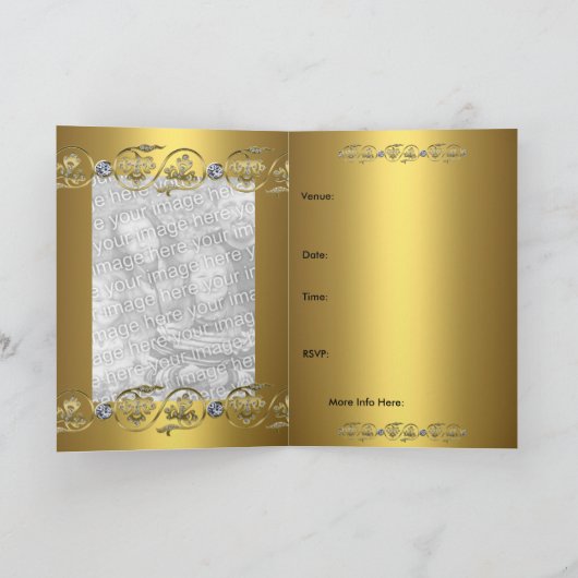 Kaart Uitnodiging 50e bruiloft Jubileum (Binnen)