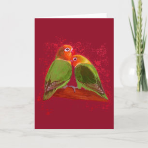 Kaart - Valentijnsdag Lovebirds
