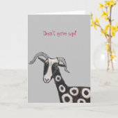 Kaart van aanmoediging met geit (Gele Bloem)