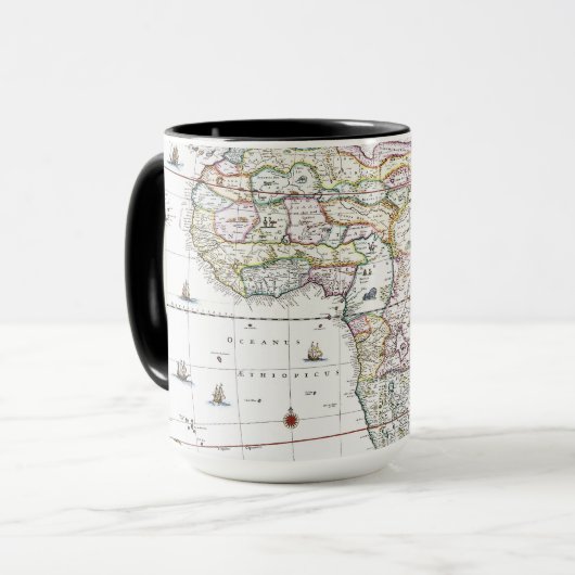 Kaart van Afrika | 1696 Mok (Voorkant links)