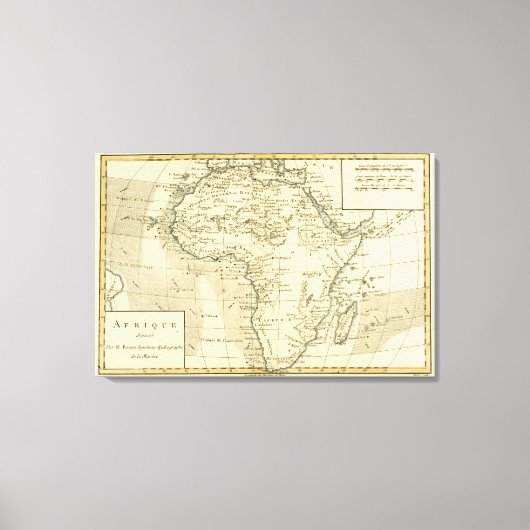kaart van Afrika 2 Canvas Afdruk (Voorkant)