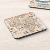 Kaart van Afrika 3 Bier Onderzetter (Linkerzijde)