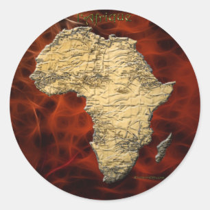 Kaart van Afrika Dark Continent Art Stickers