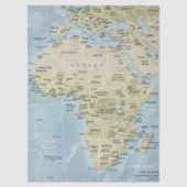 Kaart van Afrika Decoupage Tissuepapier (Voorkant)