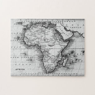 Kaart van Afrika   Door Thomas Stirling gegraveerd Legpuzzel