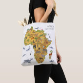Kaart van Afrika | Flora en fauna Tote Bag (Dichtbij)