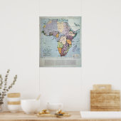 Kaart van Afrika met de Verdragsgrenzen, 1891 Poster (Keuken)