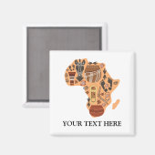 Kaart van Afrika met het erfgoed van de Afrikaanse Magneet (Voorkant / Achterkant)