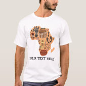 Kaart van Afrika met het erfgoed van de Afrikaanse T-shirt (Voorkant)