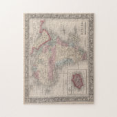 Kaart van Afrika met Sint-Helena Legpuzzel (Verticaal)