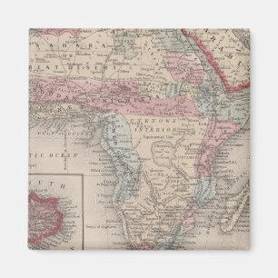 Kaart van Afrika met Sint-Helena Magneet