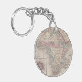 Kaart van Afrika met Sint-Helena Sleutelhanger (Voorkant Links)