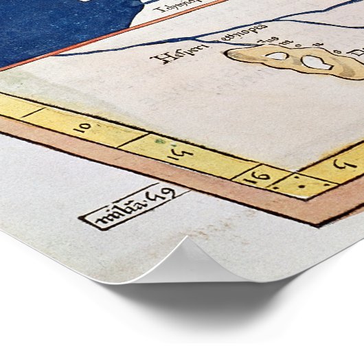 Kaart van Afrika Poster (Hoek)