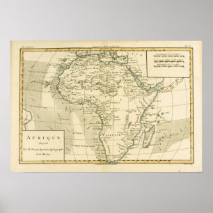 kaart van Afrika Poster