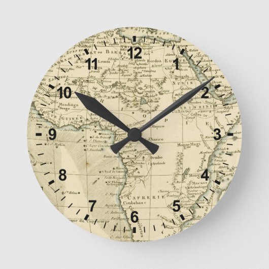  kaart van Afrika Ronde Klok (Voorkant)