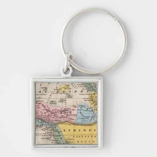 Kaart van Afrika Sleutelhanger (Voorkant)