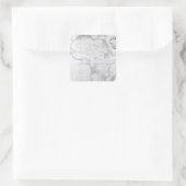 Kaart van Afrika Vierkante Sticker (Tas)