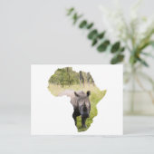 Kaart van Afrika Zonsondergang (Staand voorkant)