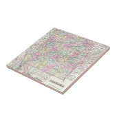  kaart van Alabama (1855) Tegeltje (Zijkant)