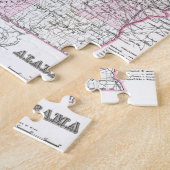 Kaart van Alabama Legpuzzel (Zijkant)