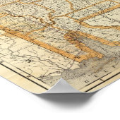 Kaart van Alabama Poster (Hoek)