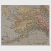  kaart van Alaska (1910) Cadeaupapier (Vlak)