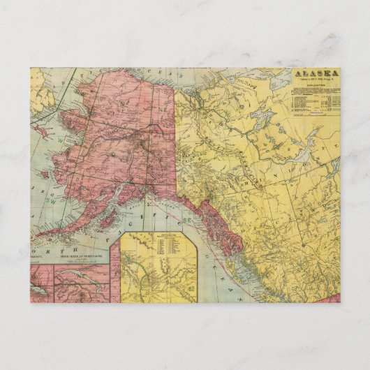 kaart van Alaska en Canada (1901) (Voorkant)