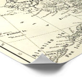 kaart van Alaska Print (Hoek)