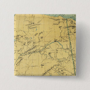 Kaart van Alaska Vierkante Button 5,1 Cm