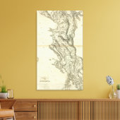 Kaart van Albanië Canvas Afdruk (Insitu (Woonkamer))