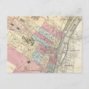  kaart van Albany NY (1874)