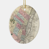  kaart van Albany NY (1874) Keramisch Ornament (Rechts)