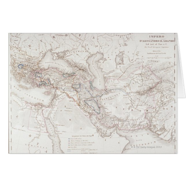 Kaart van Alexander het Greats Empire (Voorkant Horizontaal)