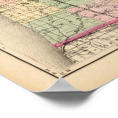 Kaart van Allegan County, Michigan Poster (Hoek)