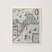 Kaart van Amerika, 1631 (gekleurd) Legpuzzel (Verticaal)