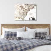 KAART VAN AMERIKA, 1809 CANVAS AFDRUK (Insitu (Slaapkamer))