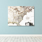 KAART VAN AMERIKA, 1809 CANVAS AFDRUK (Insitu (Houten vloer))