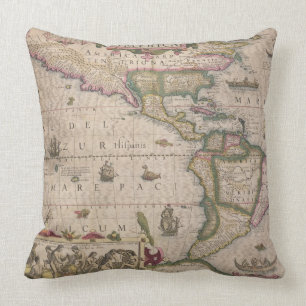 Kaart van Amerika, van de Mercator 'Atlas', pub. d Kussen