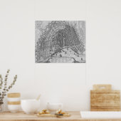 Kaart van Amsterdam, 1662 Poster (Keuken)