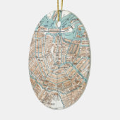 kaart van Amsterdam (1905) Keramisch Ornament (Links)