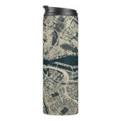  kaart van Amsterdam: Retro Minimalist Thermosbeker (Geroteerd rechts)